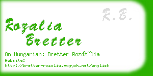rozalia bretter business card